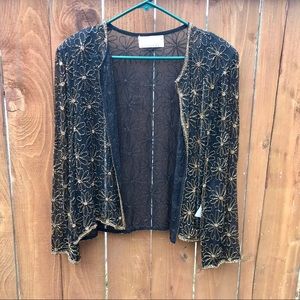 Mark & John By Gopal Vintage Beaded Cardigan M